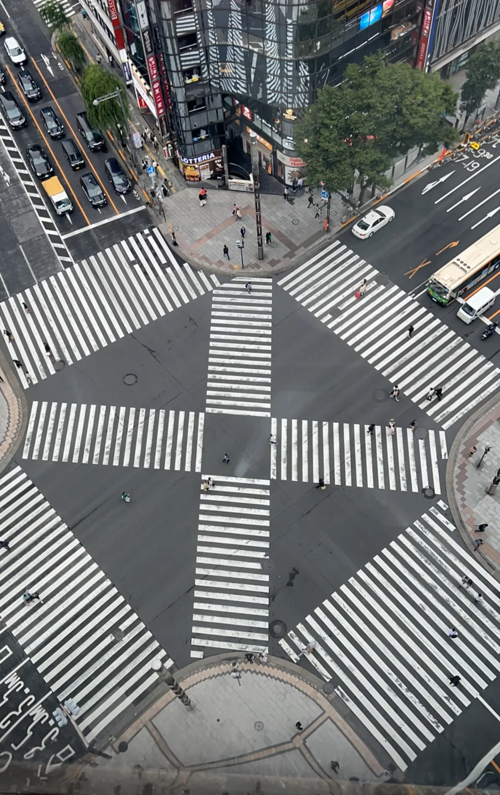 Image Shibuya Crossing and Tokyu Plaza Ginza view